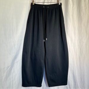 H&M Basics 2019 Barrel Leg High Waist Ankle Length Drawstring Sweatpants - S